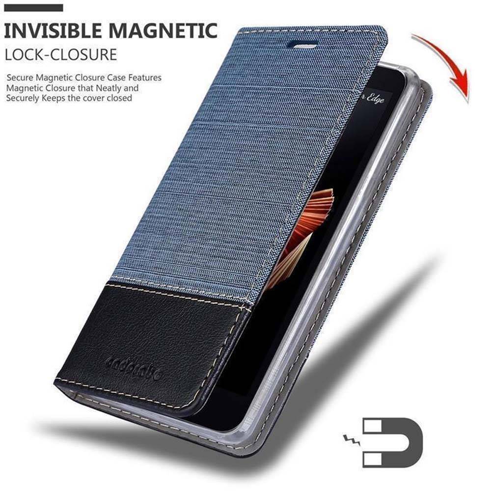 Cadorabo Hülle für LG X SCREEN Schutzhülle in Blau Handy Hülle Etui Book Case Cover
