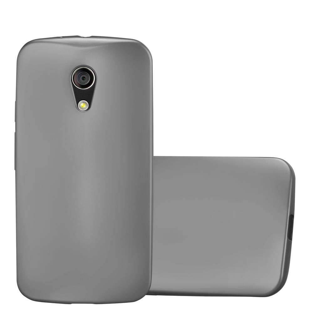 Cadorabo Schutzhülle für Motorola MOTO G2 Hülle in Grau Handyhülle TPU Silikon Etui Cover Case