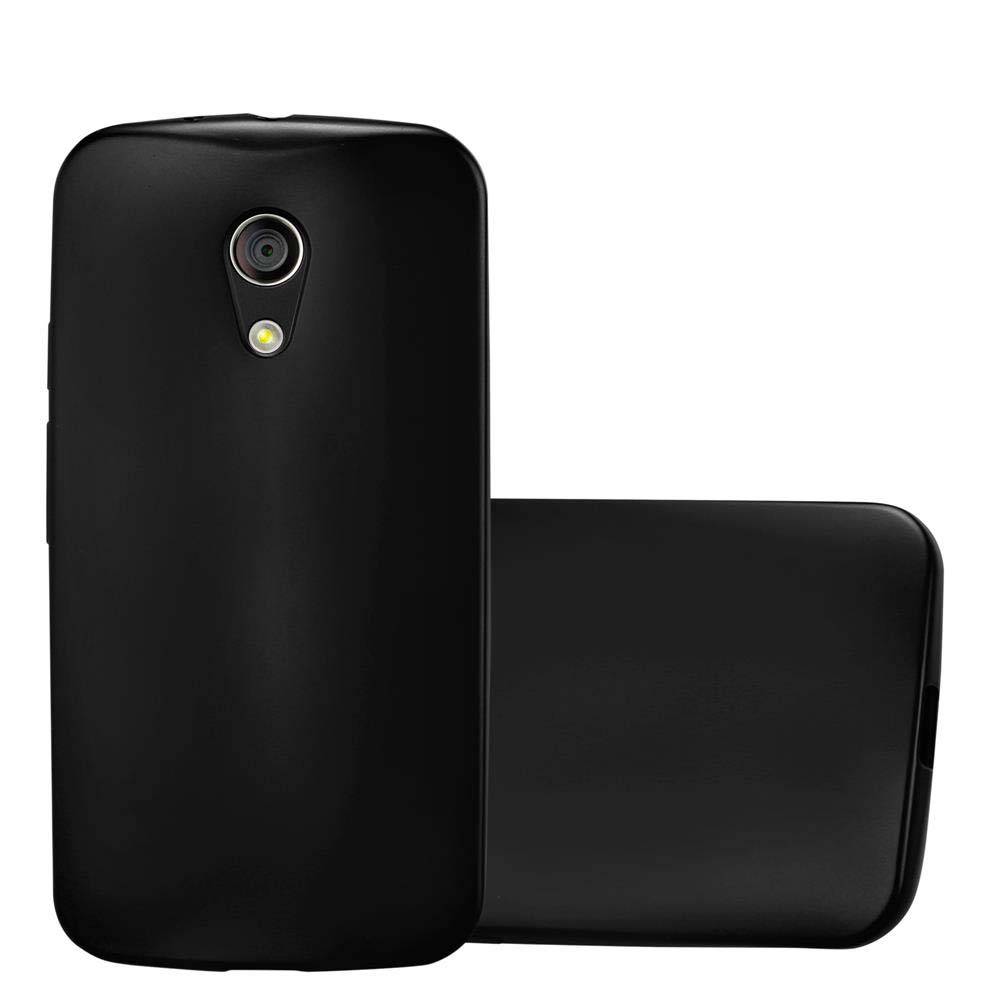 Cadorabo Schutzhülle für Motorola MOTO G2 Hülle in Schwarz Handyhülle TPU Silikon Etui Cover Case