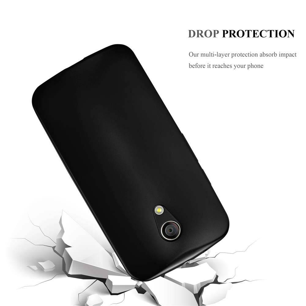 Cadorabo Schutzhülle für Motorola MOTO G2 Hülle in Schwarz Handyhülle TPU Silikon Etui Cover Case