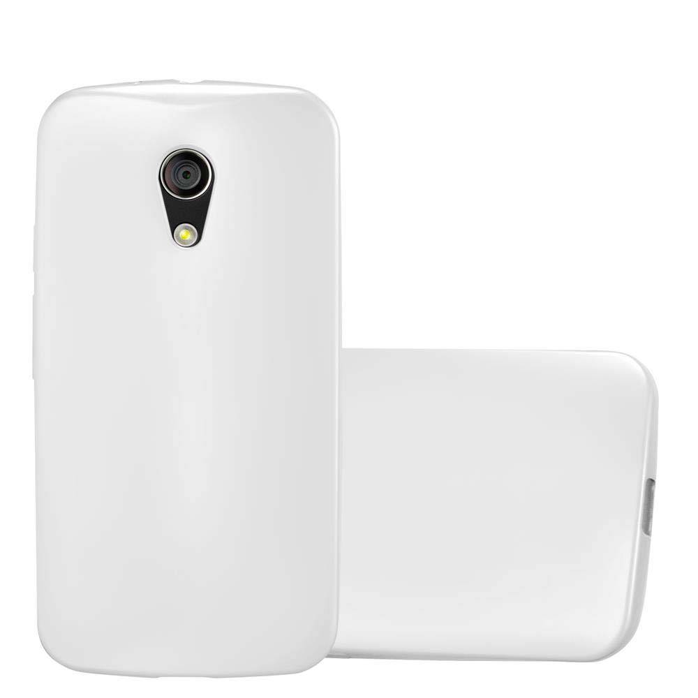 Cadorabo Schutzhülle für Motorola MOTO G2 Hülle in Silber Handyhülle TPU Silikon Etui Cover Case