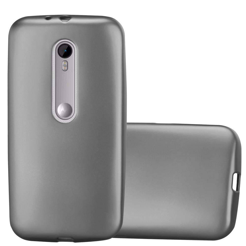 Cadorabo Schutzhülle für Motorola MOTO G3 Hülle in Grau Handyhülle TPU Silikon Etui Cover Case
