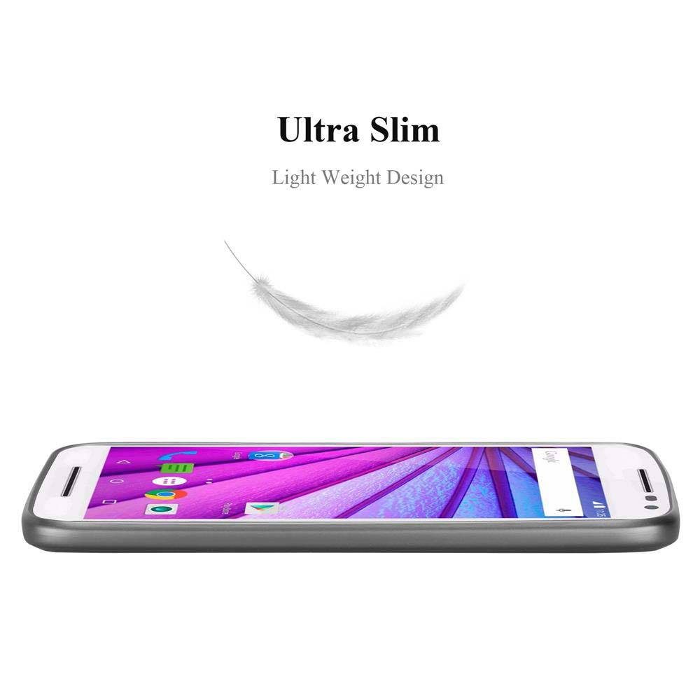 Cadorabo Schutzhülle für Motorola MOTO G3 Hülle in Grau Handyhülle TPU Silikon Etui Cover Case