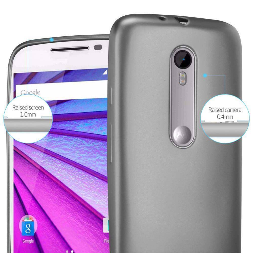 Cadorabo Schutzhülle für Motorola MOTO G3 Hülle in Grau Handyhülle TPU Silikon Etui Cover Case