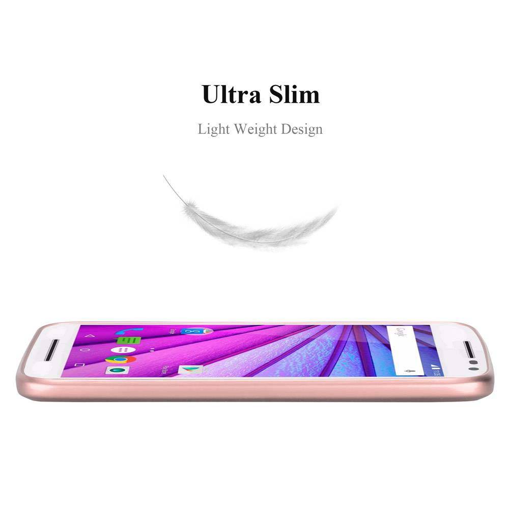 Cadorabo Schutzhülle für Motorola MOTO G3 Hülle in Rosa Handyhülle TPU Silikon Etui Cover Case