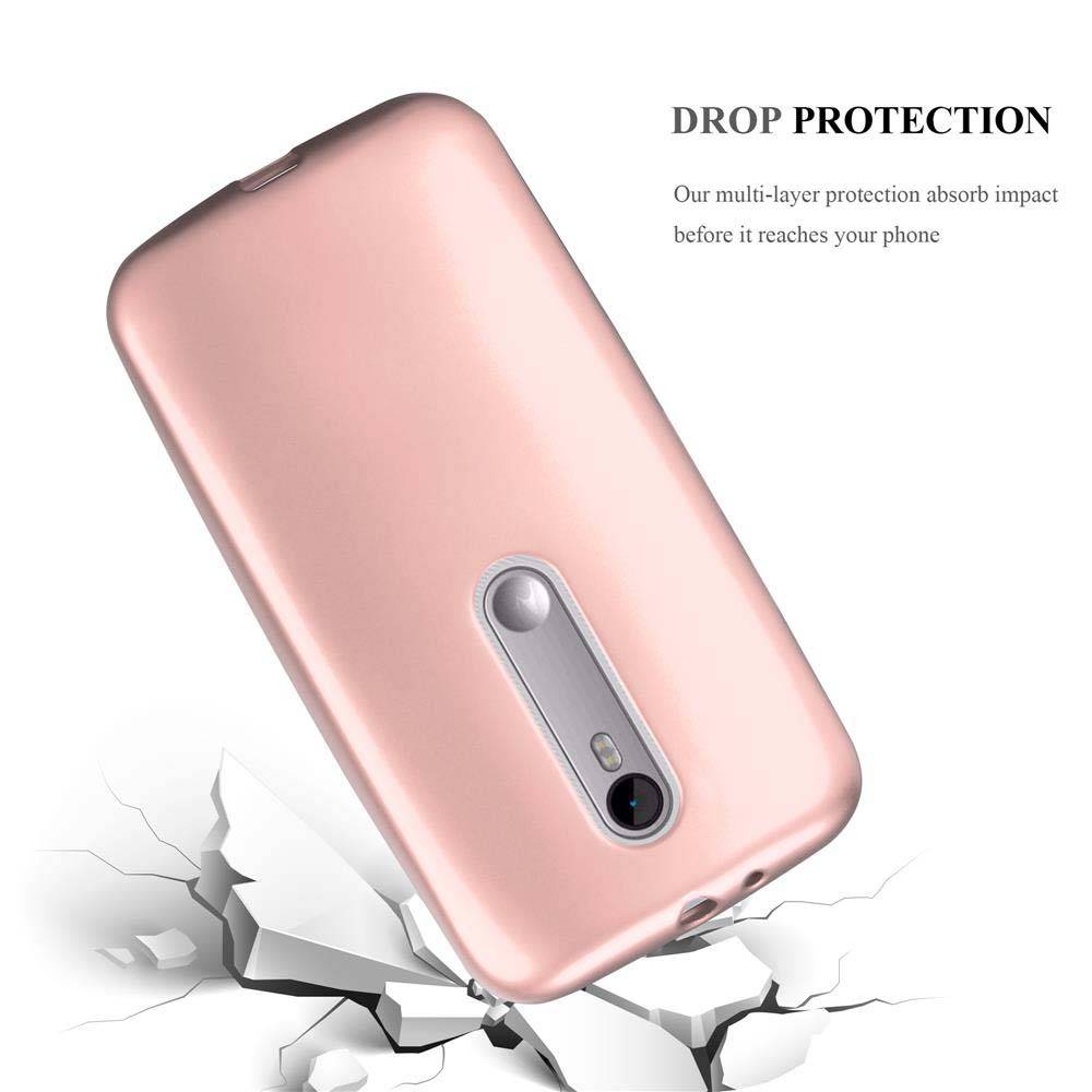 Cadorabo Schutzhülle für Motorola MOTO G3 Hülle in Rosa Handyhülle TPU Silikon Etui Cover Case