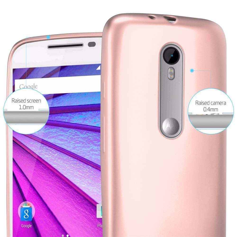 Cadorabo Schutzhülle für Motorola MOTO G3 Hülle in Rosa Handyhülle TPU Silikon Etui Cover Case