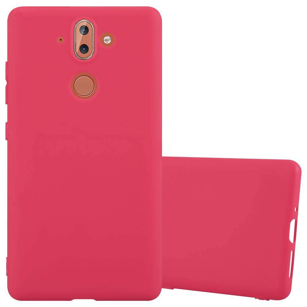 Cadorabo Hülle für Nokia 8 Sirocco Schutzhülle in Rot Handyhülle TPU Silikon Etui Case Cover