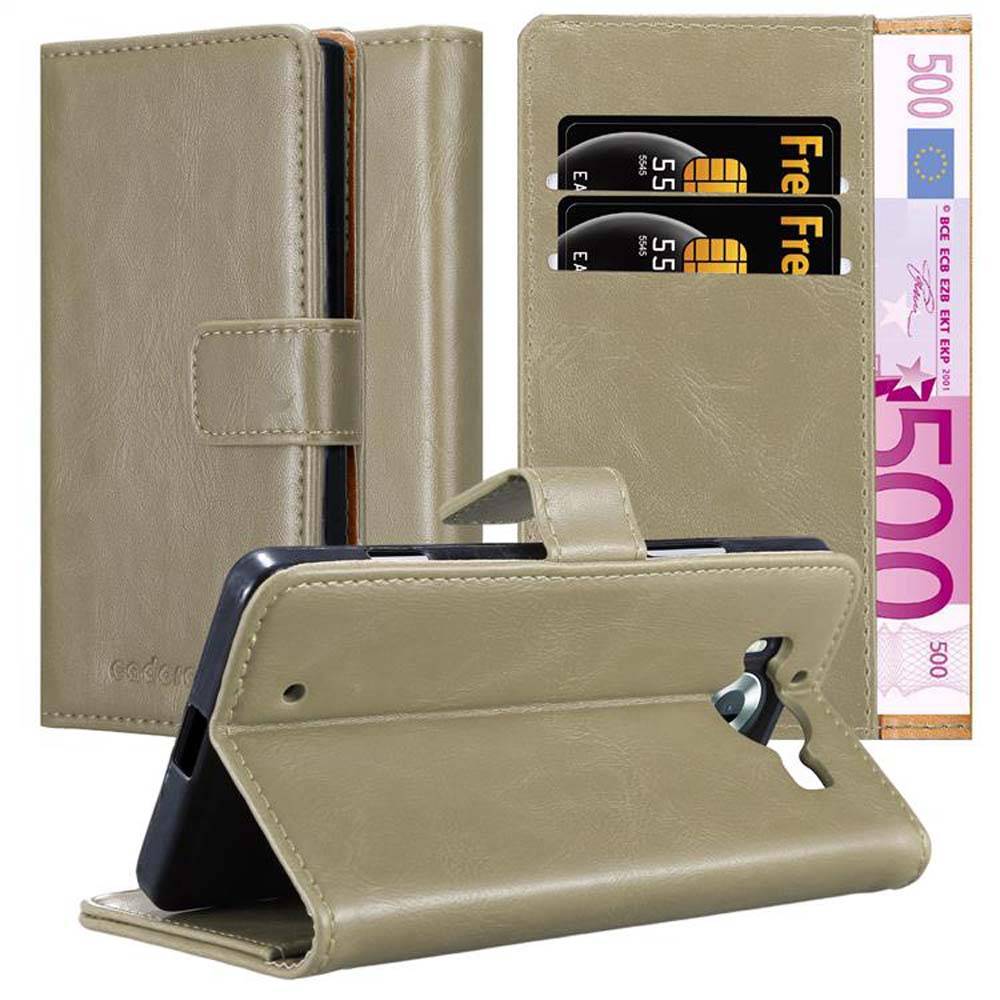 Cadorabo Hülle für Nokia Lumia 950 Schutzhülle in Braun Handyhülle Book Tasche Case Etui Luxury