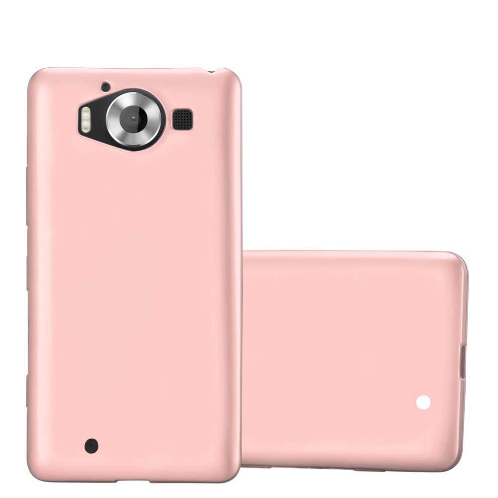 Cadorabo Schutzhülle für Nokia Lumia 950 Hülle in Rosa Handyhülle TPU Silikon Etui Cover Case