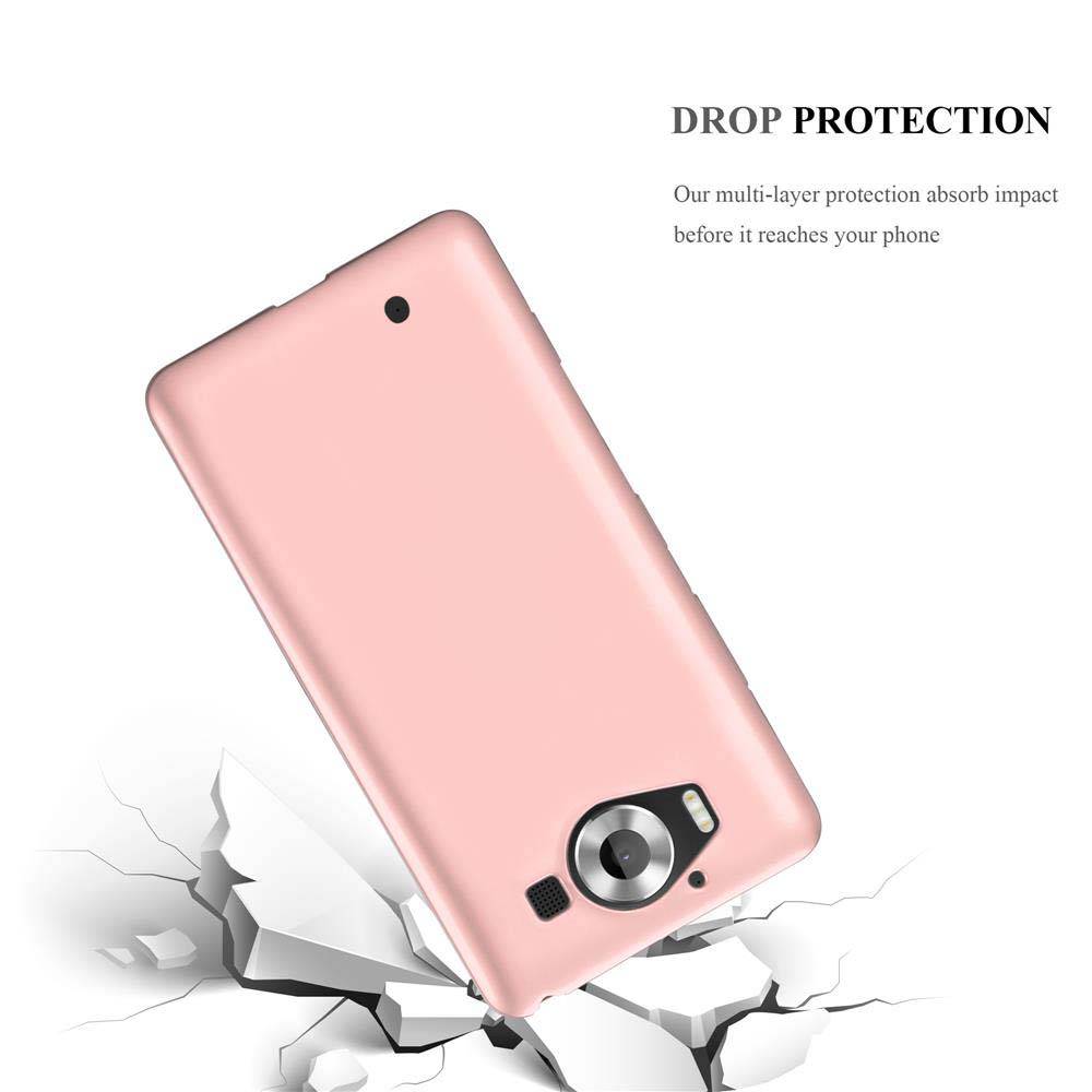 Cadorabo Schutzhülle für Nokia Lumia 950 Hülle in Rosa Handyhülle TPU Silikon Etui Cover Case