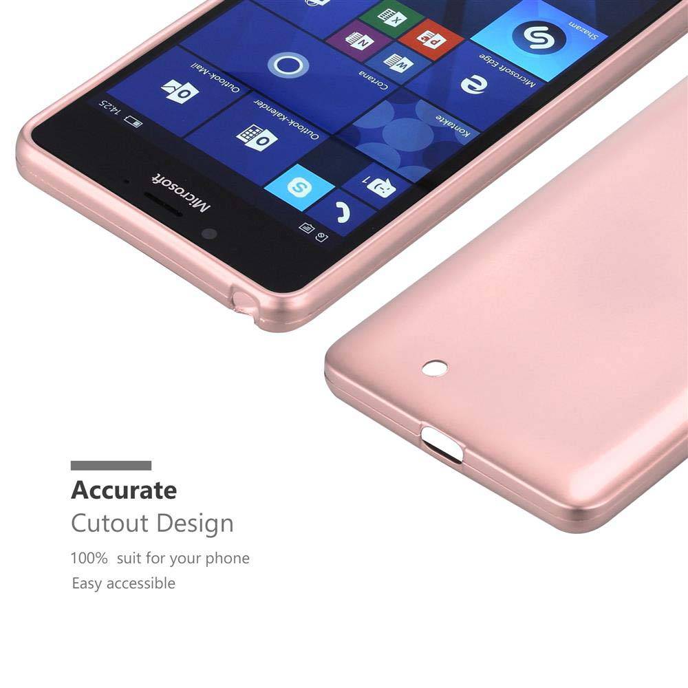 Cadorabo Schutzhülle für Nokia Lumia 950 Hülle in Rosa Handyhülle TPU Silikon Etui Cover Case