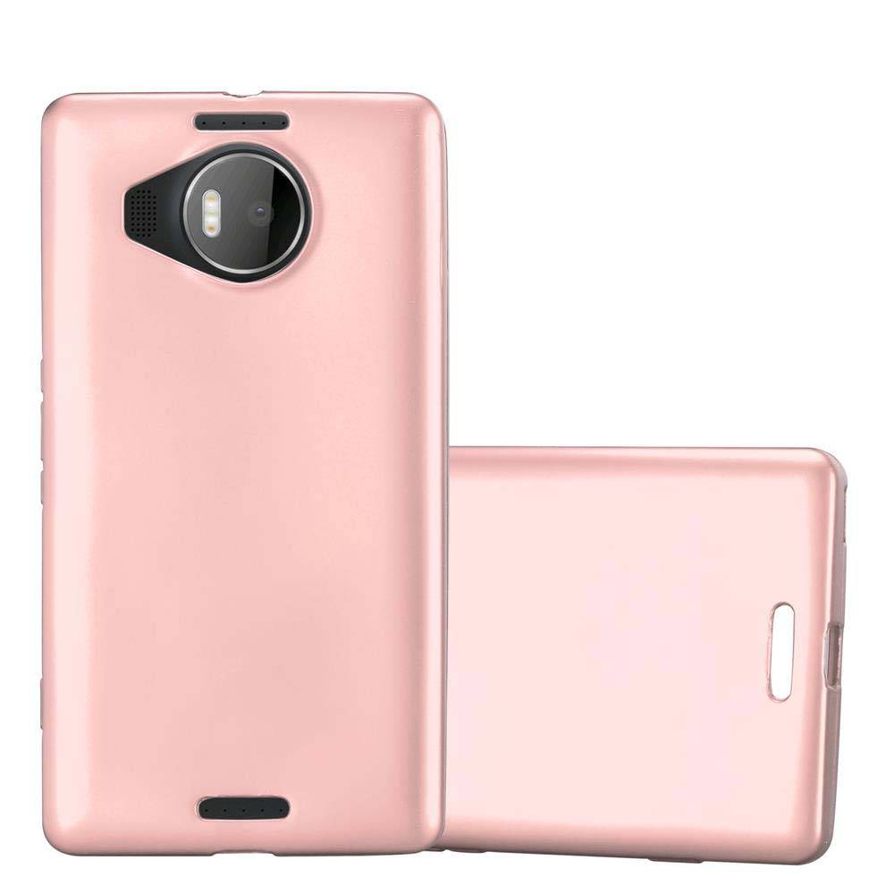 Cadorabo Schutzhülle für Nokia Lumia 950 XL Hülle in Rosa Handyhülle TPU Silikon Etui Cover Case