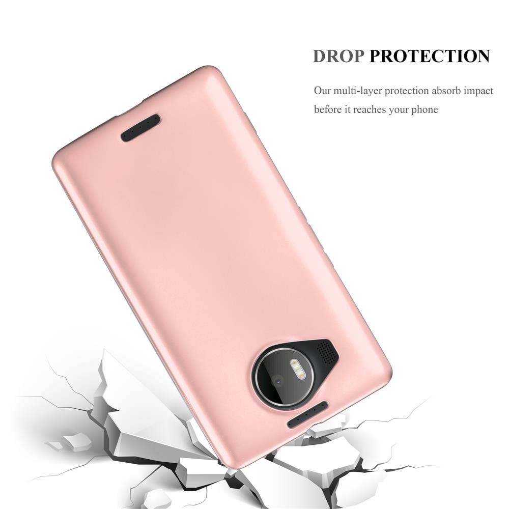 Cadorabo Schutzhülle für Nokia Lumia 950 XL Hülle in Rosa Handyhülle TPU Silikon Etui Cover Case