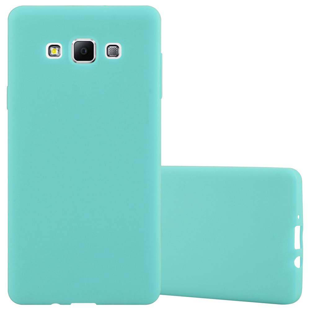 Cadorabo Hülle für Samsung Galaxy A7 2015 Schutzhülle in Blau Handyhülle TPU Silikon Etui Case Cover