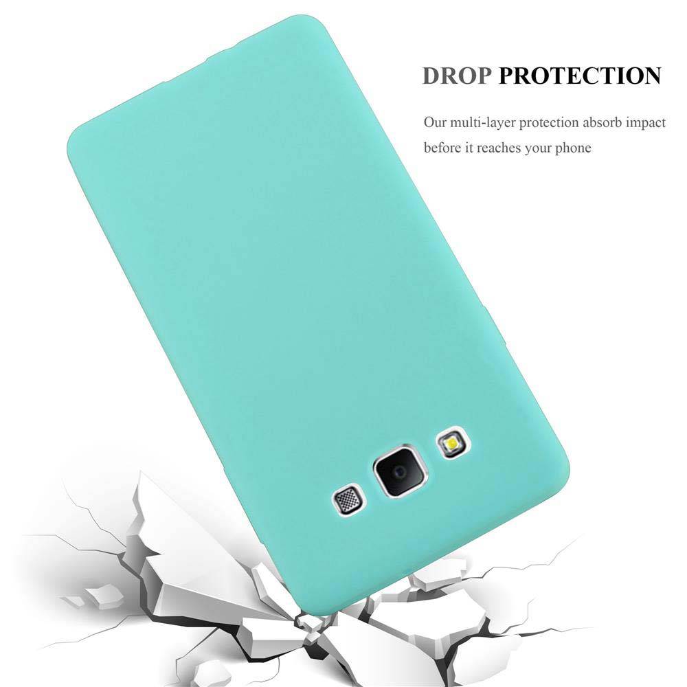 Cadorabo Hülle für Samsung Galaxy A7 2015 Schutzhülle in Blau Handyhülle TPU Silikon Etui Case Cover