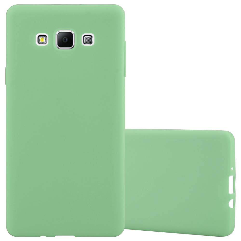Cadorabo Hülle für Samsung Galaxy A7 2015 Schutzhülle in Grün Handyhülle TPU Silikon Etui Case Cover