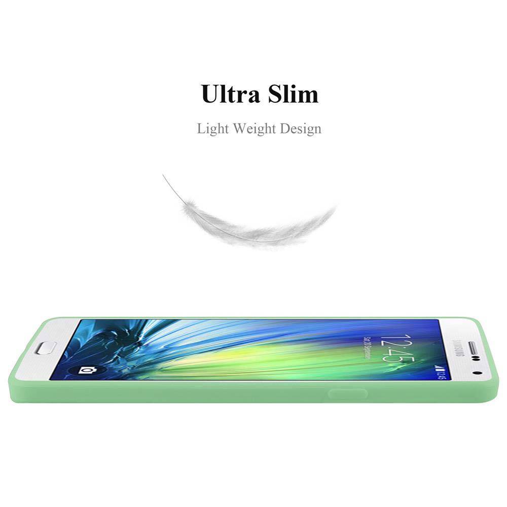 Cadorabo Hülle für Samsung Galaxy A7 2015 Schutzhülle in Grün Handyhülle TPU Silikon Etui Case Cover