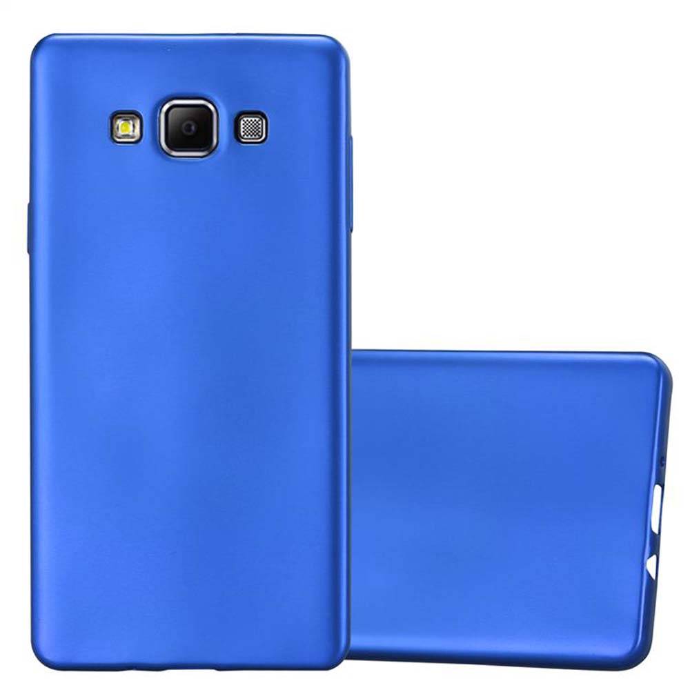 Cadorabo Schutzhülle für Samsung Galaxy A7 2015 Hülle in Blau Handyhülle TPU Silikon Etui Cover Case