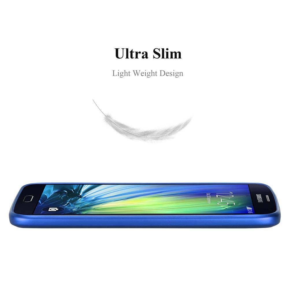 Cadorabo Schutzhülle für Samsung Galaxy A7 2015 Hülle in Blau Handyhülle TPU Silikon Etui Cover Case