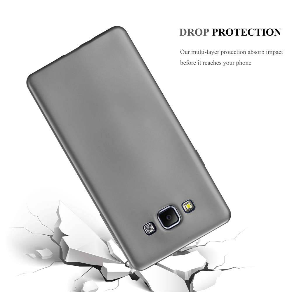 Cadorabo Schutzhülle für Samsung Galaxy A7 2015 Hülle in Grau Handyhülle TPU Silikon Etui Cover Case
