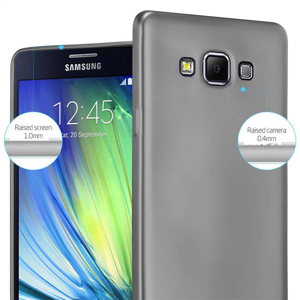 Cadorabo Schutzhülle für Samsung Galaxy A7 2015 Hülle in Grau Handyhülle TPU Silikon Etui Cover Case