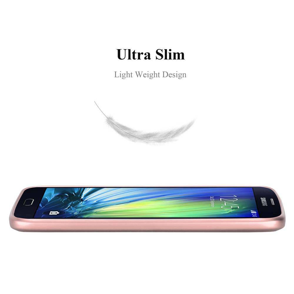 Cadorabo Schutzhülle für Samsung Galaxy A7 2015 Hülle in Rosa Handyhülle TPU Silikon Etui Cover Case