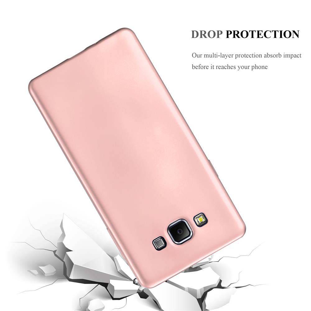 Cadorabo Schutzhülle für Samsung Galaxy A7 2015 Hülle in Rosa Handyhülle TPU Silikon Etui Cover Case