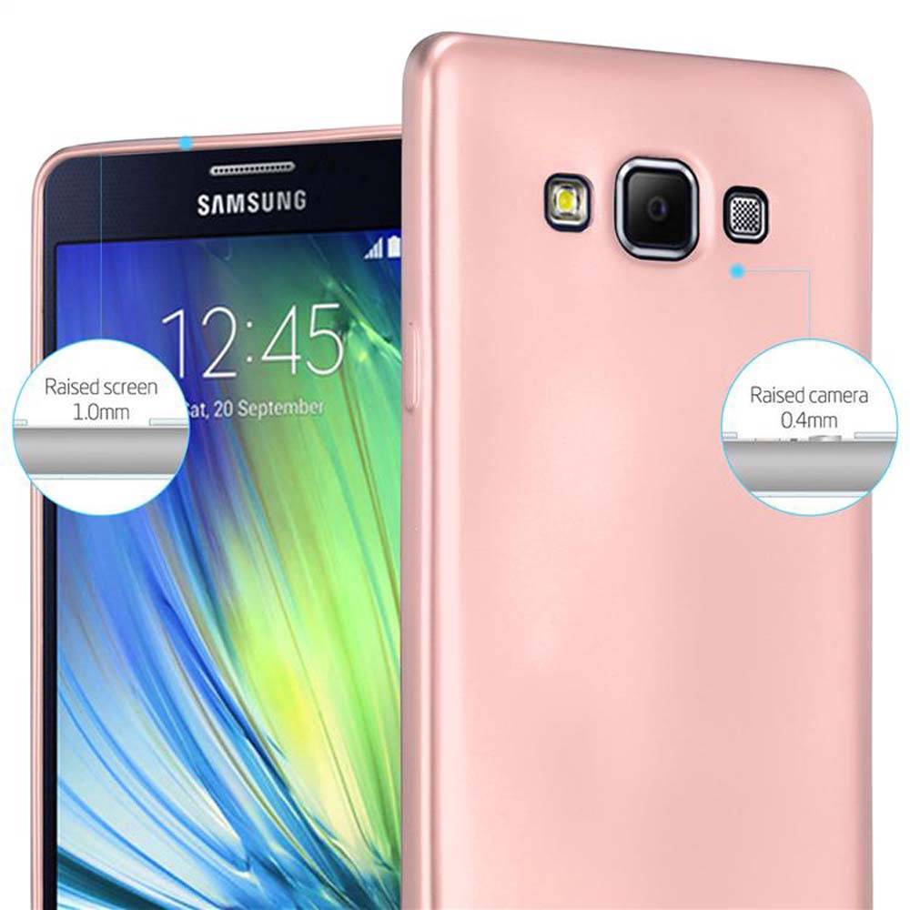 Cadorabo Schutzhülle für Samsung Galaxy A7 2015 Hülle in Rosa Handyhülle TPU Silikon Etui Cover Case