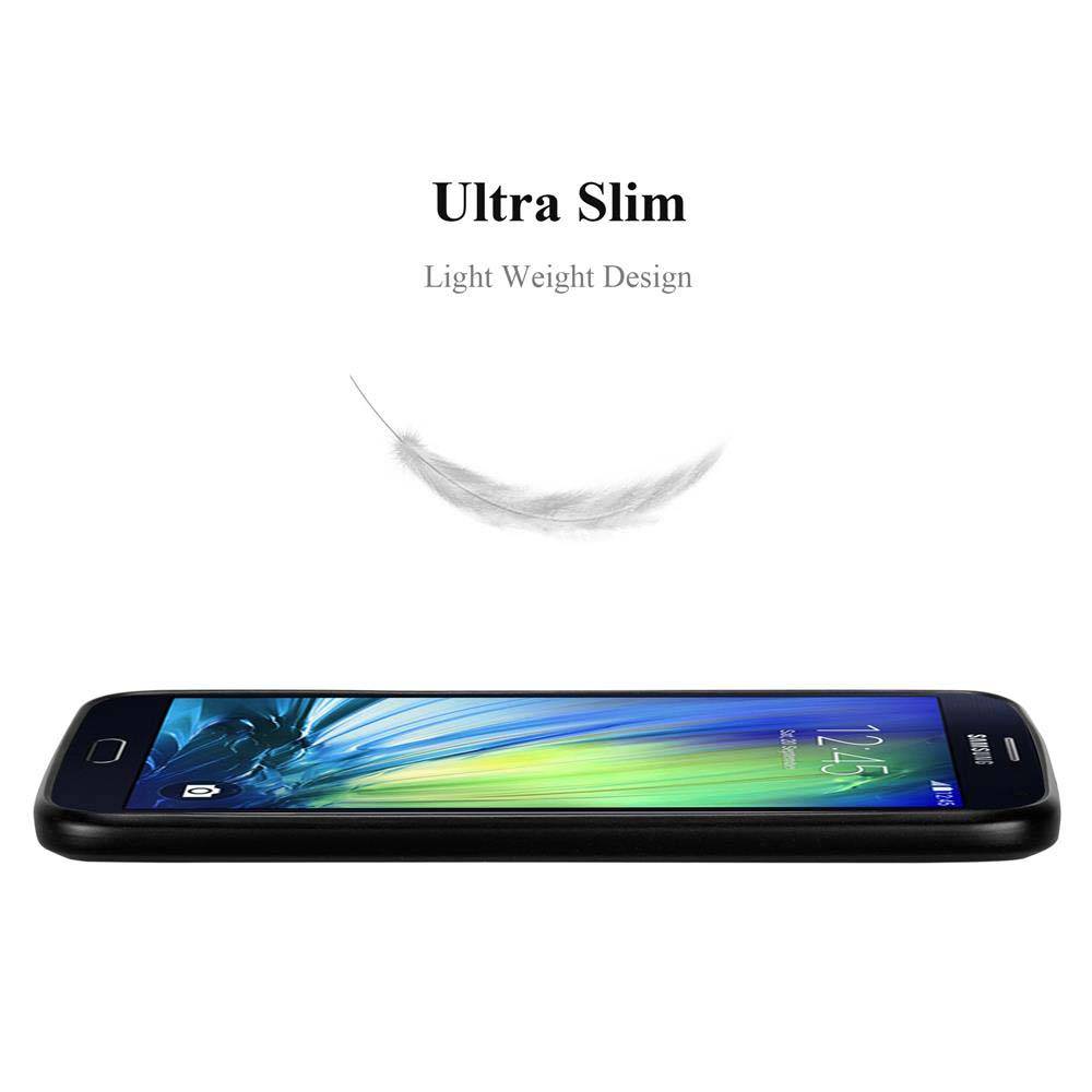 Cadorabo Schutzhülle für Samsung Galaxy A7 2015 Hülle in Schwarz Handyhülle TPU Silikon Etui Cover Case