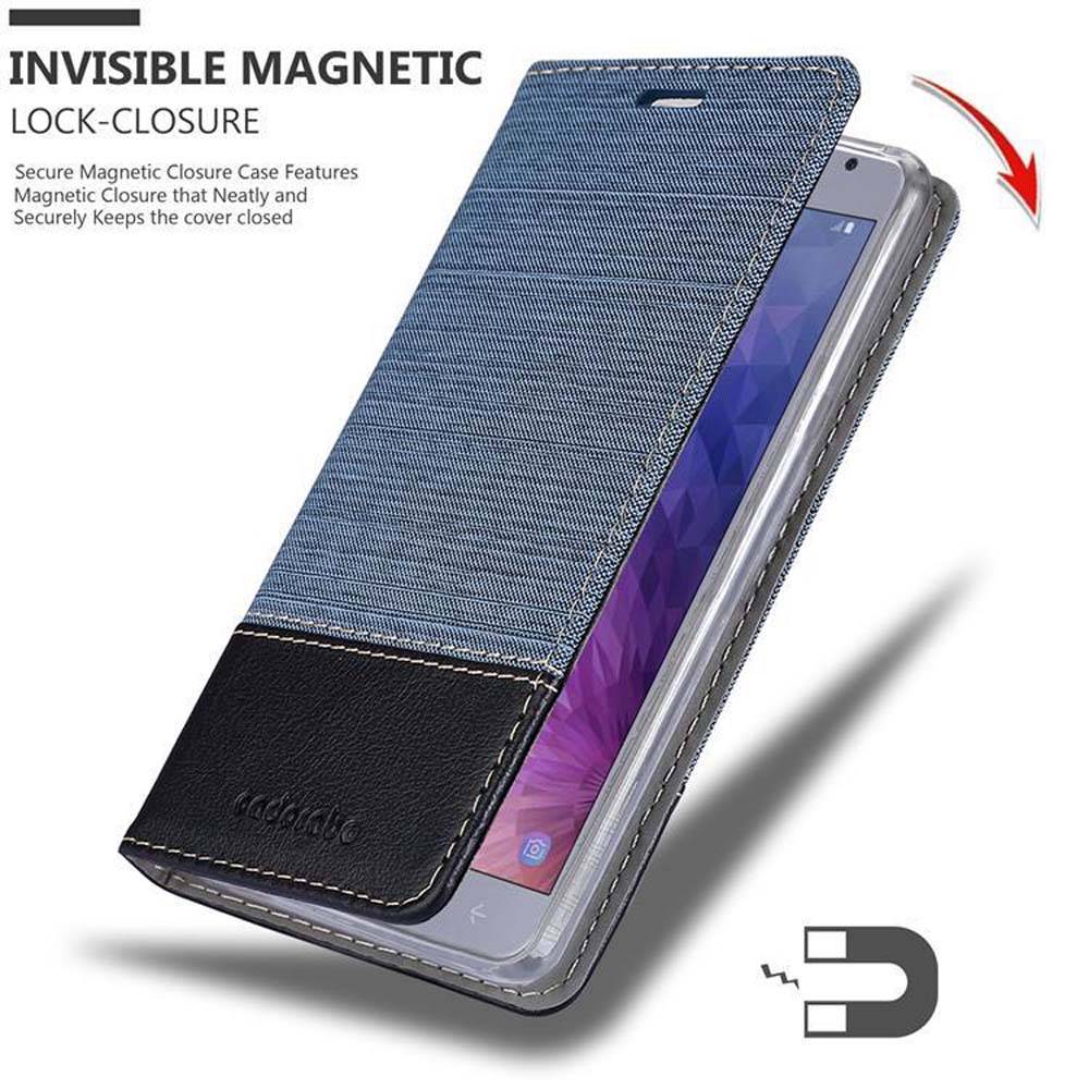 Cadorabo Hülle für Samsung Galaxy J4 2018 Schutzhülle in Blau Handy Hülle Etui Book Case Cover
