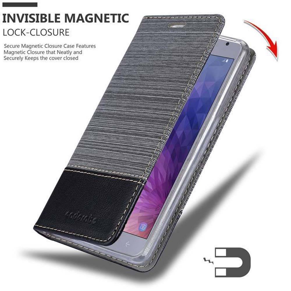 Cadorabo Hülle für Samsung Galaxy J4 2018 Schutzhülle in Grau Handy Hülle Etui Book Case Cover