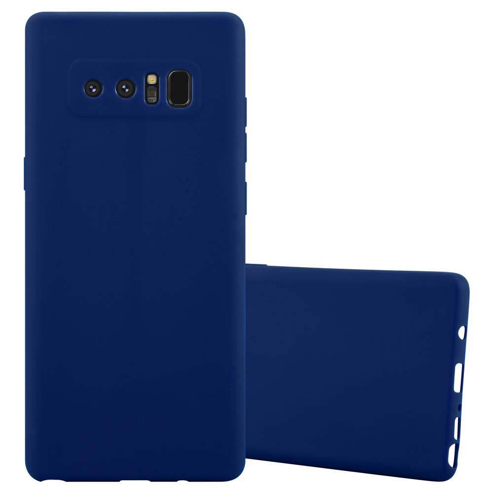 Cadorabo Hülle für Samsung Galaxy NOTE 8 Schutzhülle in Blau Handyhülle TPU Silikon Etui Case Cover