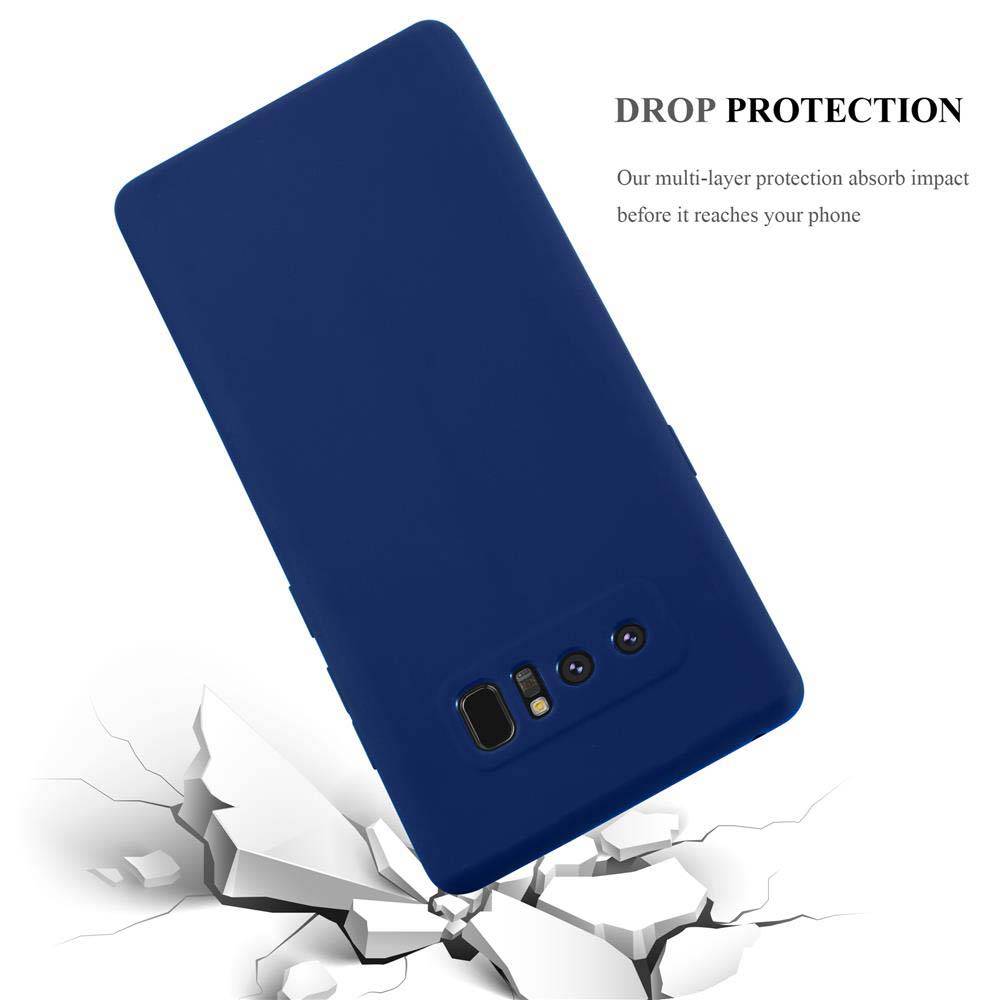 Cadorabo Hülle für Samsung Galaxy NOTE 8 Schutzhülle in Blau Handyhülle TPU Silikon Etui Case Cover