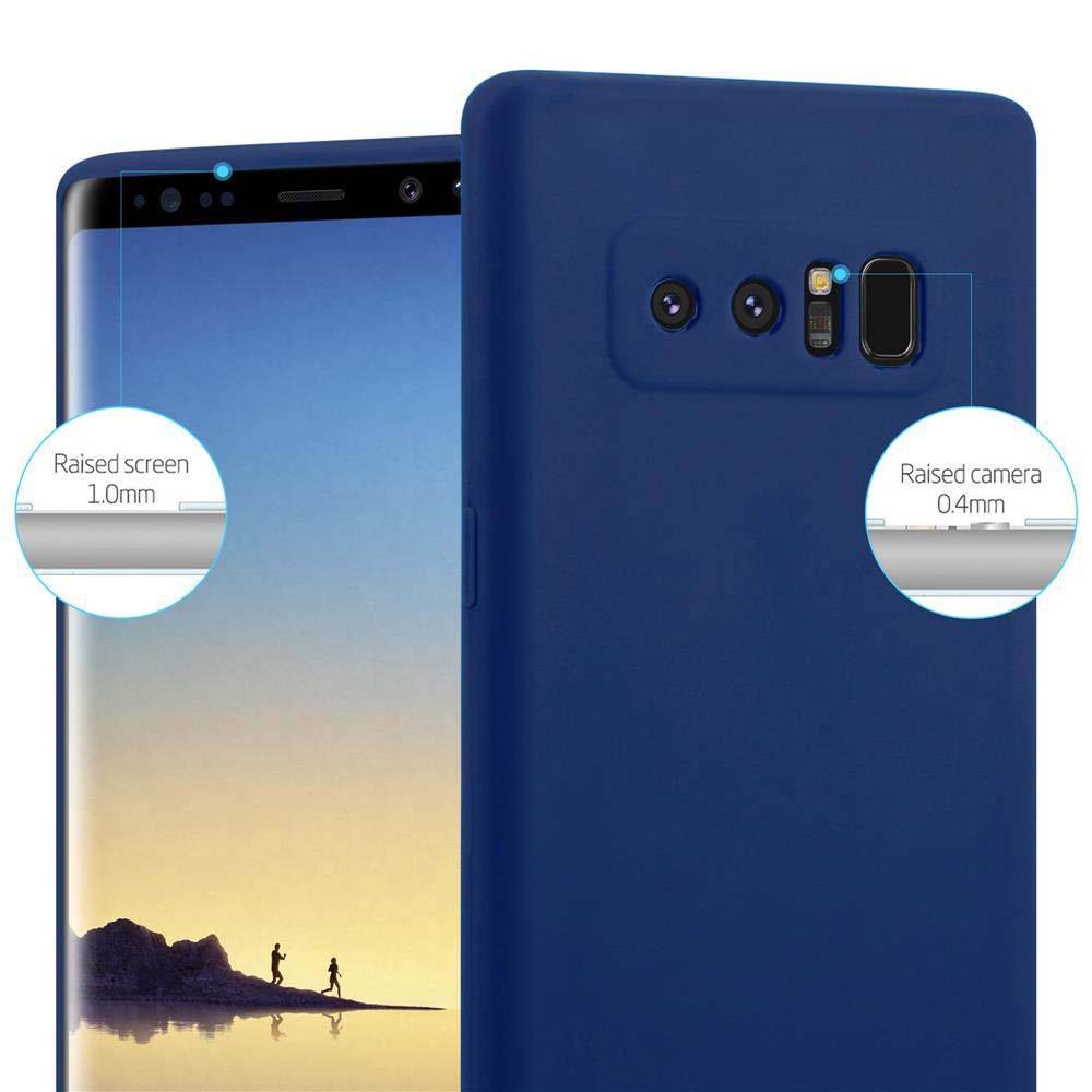 Cadorabo Hülle für Samsung Galaxy NOTE 8 Schutzhülle in Blau Handyhülle TPU Silikon Etui Case Cover