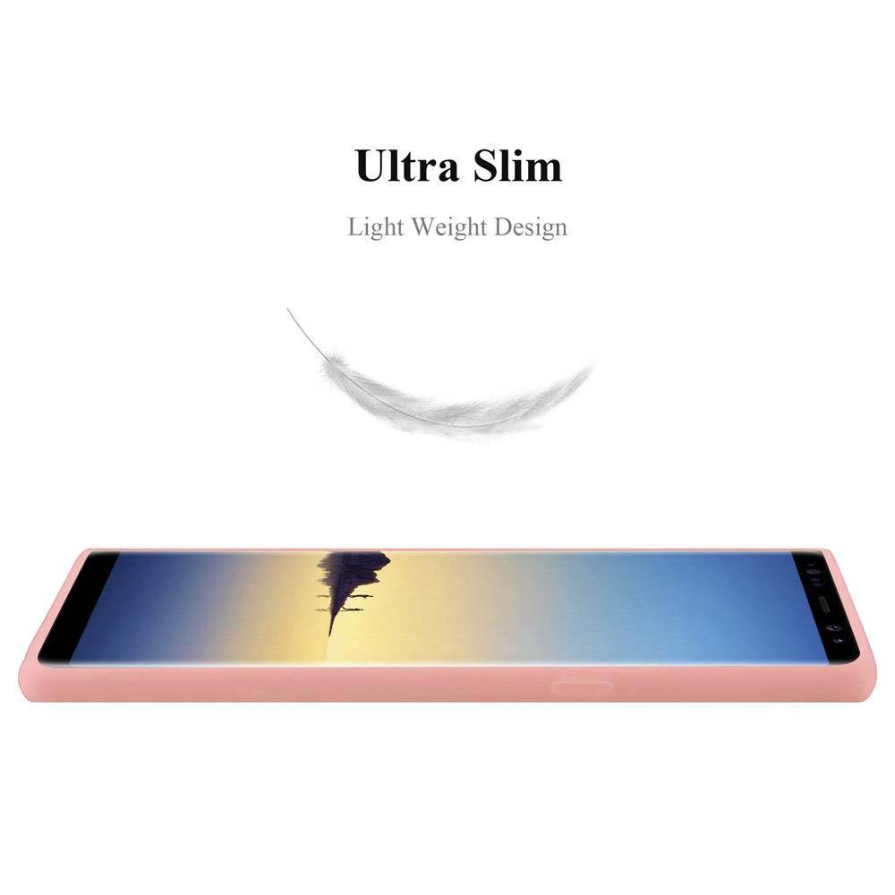Cadorabo Hülle für Samsung Galaxy NOTE 8 Schutzhülle in Rosa Handyhülle TPU Silikon Etui Case Cover