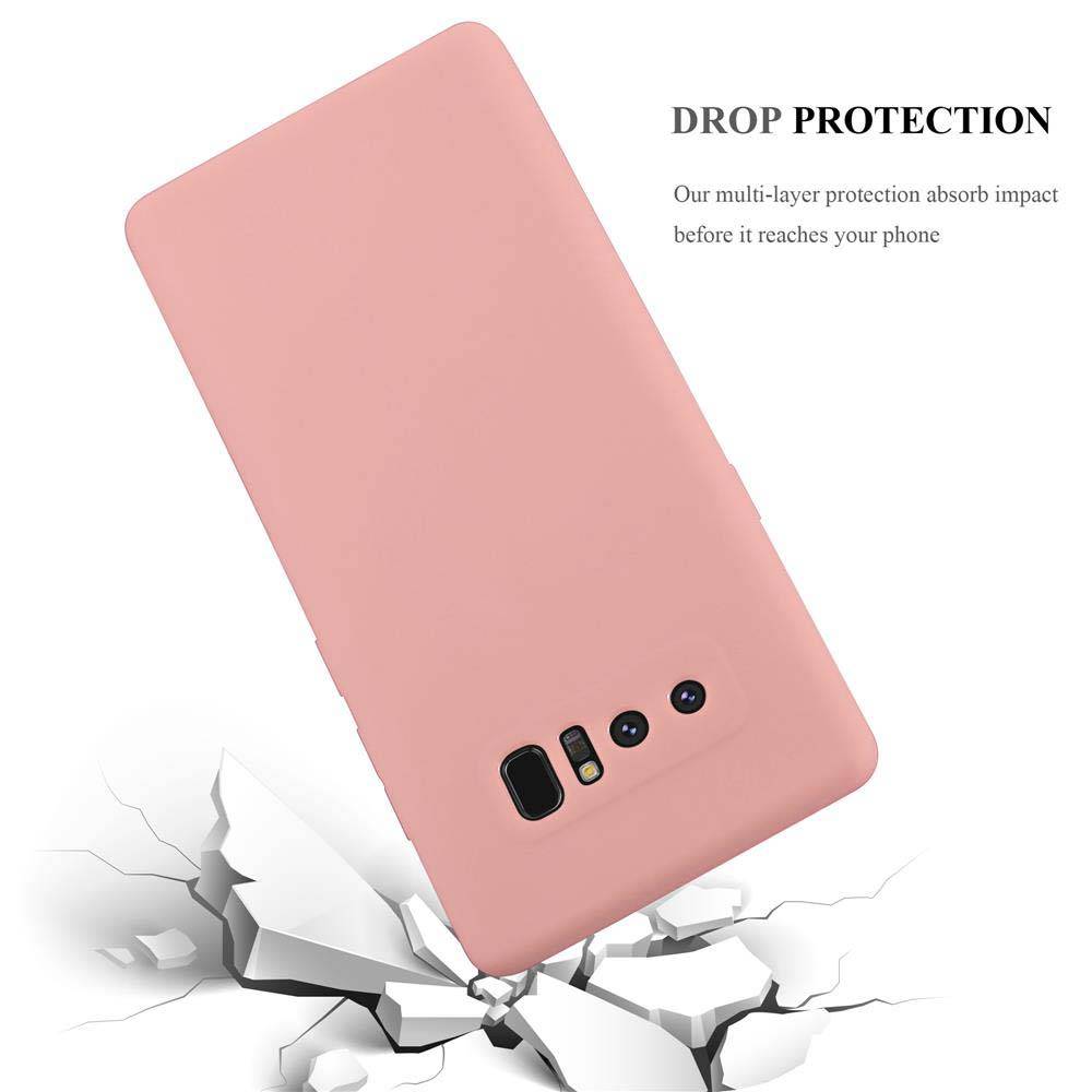 Cadorabo Hülle für Samsung Galaxy NOTE 8 Schutzhülle in Rosa Handyhülle TPU Silikon Etui Case Cover