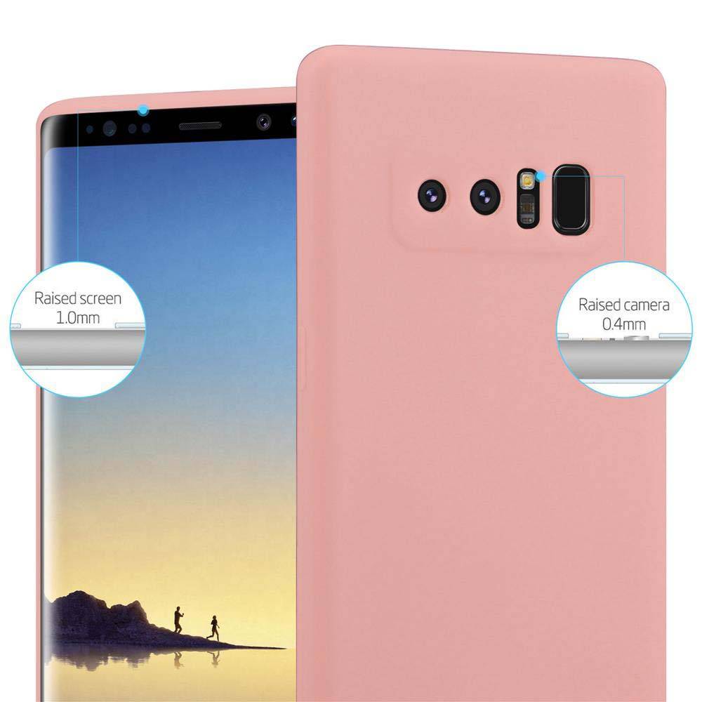 Cadorabo Hülle für Samsung Galaxy NOTE 8 Schutzhülle in Rosa Handyhülle TPU Silikon Etui Case Cover