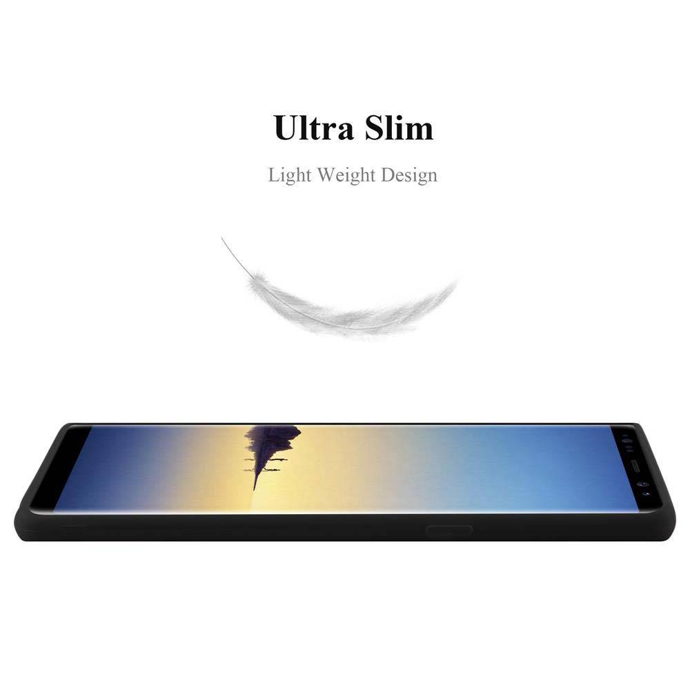 Cadorabo Hülle für Samsung Galaxy NOTE 8 Schutzhülle in Schwarz Handyhülle TPU Silikon Etui Case Cover