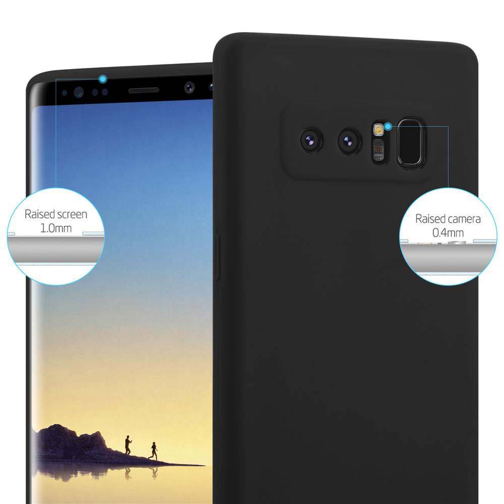 Cadorabo Hülle für Samsung Galaxy NOTE 8 Schutzhülle in Schwarz Handyhülle TPU Silikon Etui Case Cover