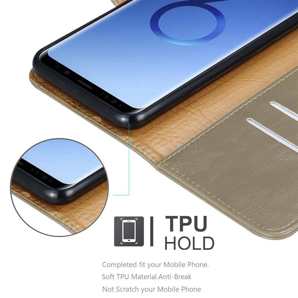 Cadorabo Hülle für Samsung Galaxy S9 Schutzhülle in Braun Handyhülle Book Tasche Case Etui Luxury