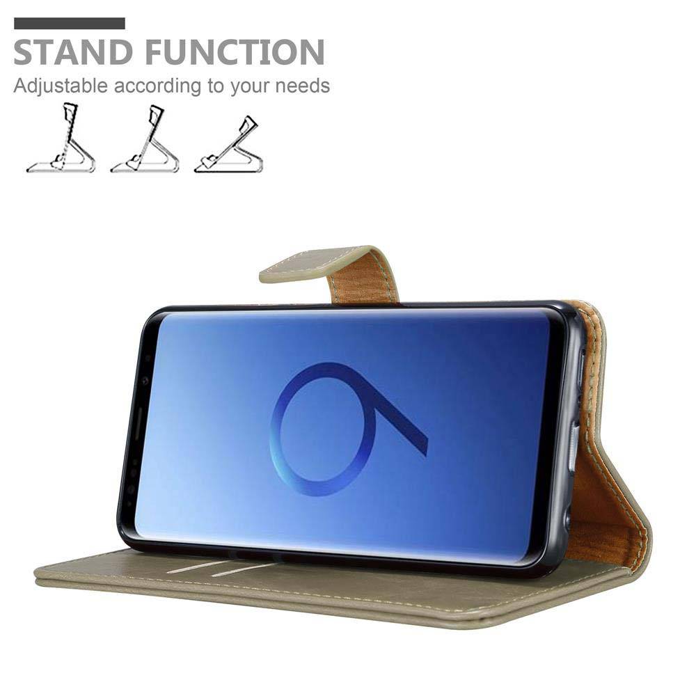 Cadorabo Hülle für Samsung Galaxy S9 Schutzhülle in Braun Handyhülle Book Tasche Case Etui Luxury