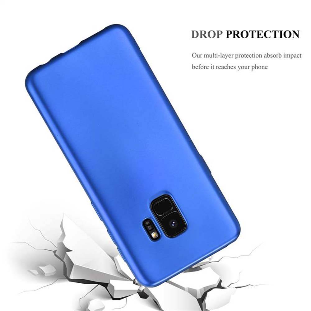 Cadorabo Schutzhülle für Samsung Galaxy S9 Hülle in Blau Handyhülle TPU Silikon Etui Cover Case