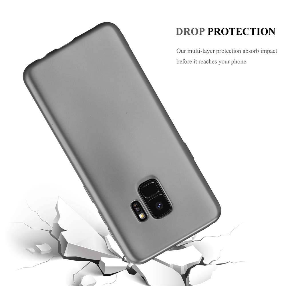 Cadorabo Schutzhülle für Samsung Galaxy S9 Hülle in Grau Handyhülle TPU Silikon Etui Cover Case
