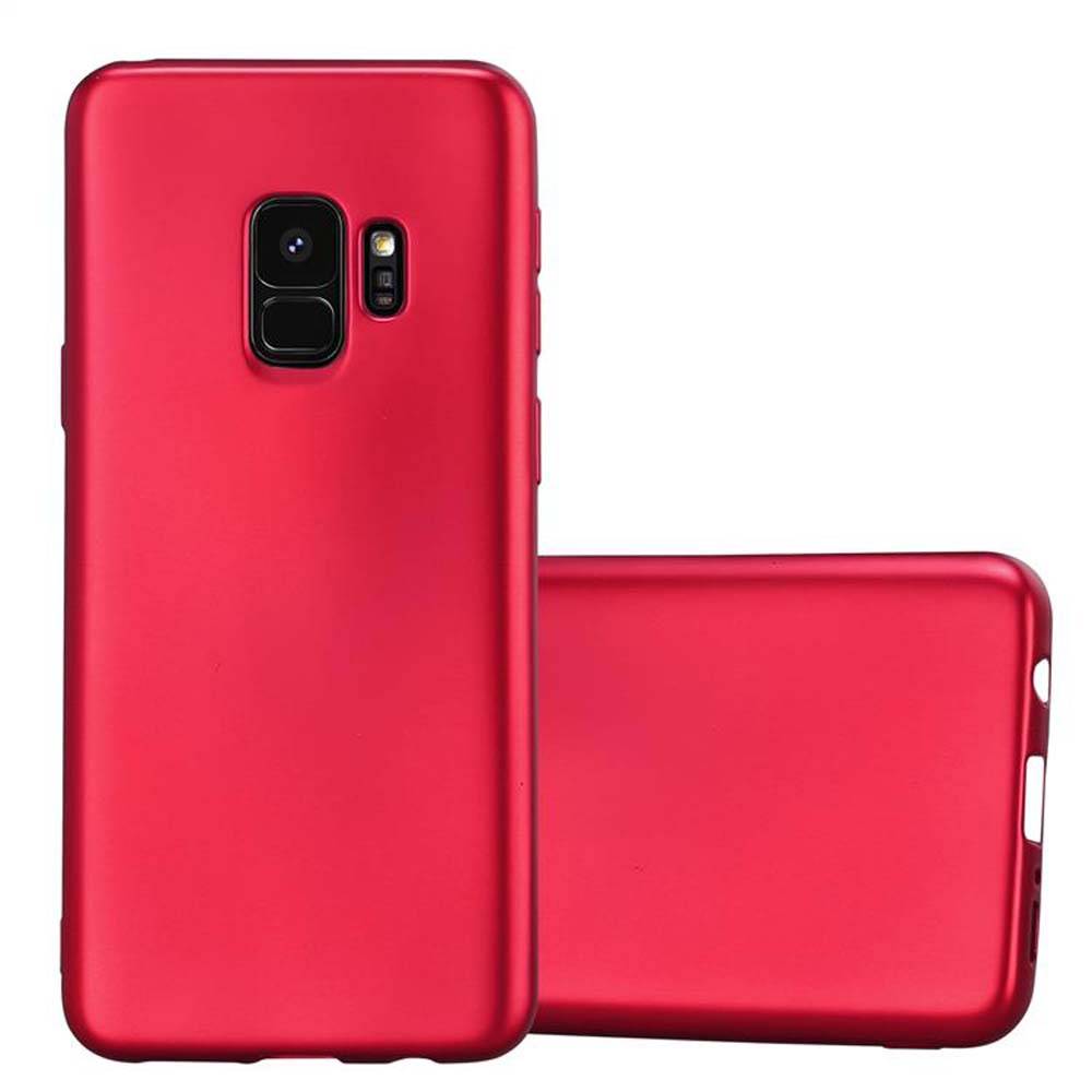 Cadorabo Schutzhülle für Samsung Galaxy S9 Hülle in Rot Handyhülle TPU Silikon Etui Cover Case
