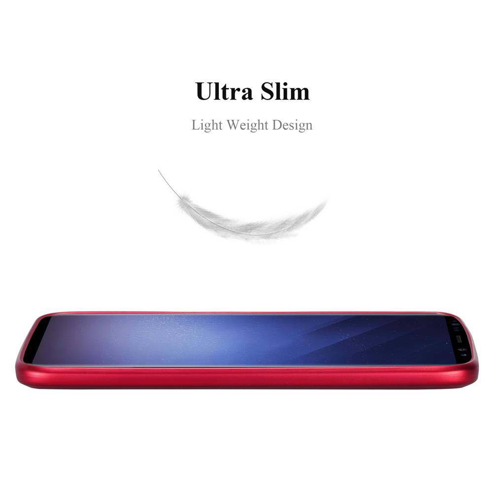 Cadorabo Schutzhülle für Samsung Galaxy S9 Hülle in Rot Handyhülle TPU Silikon Etui Cover Case