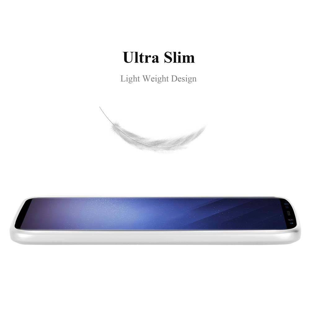 Cadorabo Schutzhülle für Samsung Galaxy S9 Hülle in Silber Handyhülle TPU Silikon Etui Cover Case