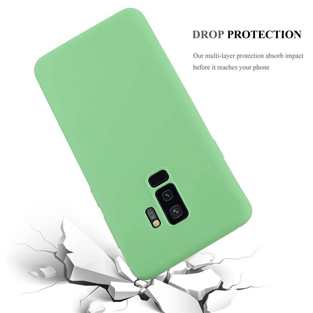 Cadorabo Hülle für Samsung Galaxy S9 PLUS Schutzhülle in Grün Handyhülle TPU Silikon Etui Case Cover