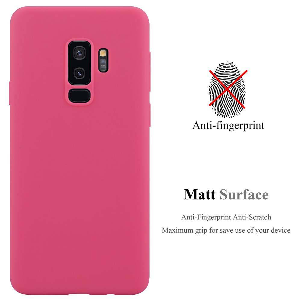 Cadorabo Hülle für Samsung Galaxy S9 PLUS Schutzhülle in Rot Handyhülle TPU Silikon Etui Case Cover