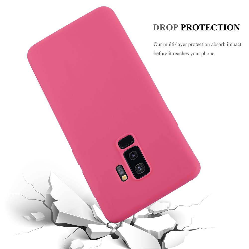 Cadorabo Hülle für Samsung Galaxy S9 PLUS Schutzhülle in Rot Handyhülle TPU Silikon Etui Case Cover